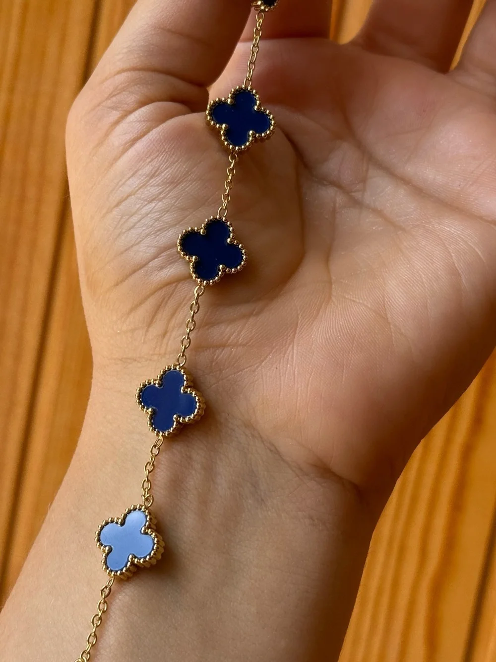 Luxury Navy Blue clover bracelelet